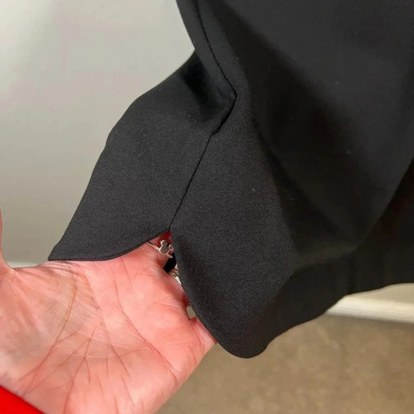 CK Bradley Ponte Marilyn Dress Size Large Black Bell Sleeves Travel Work Office - Picture 6 of 10